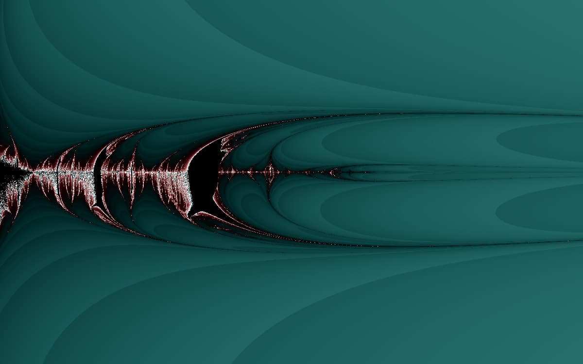 Airship fractal with wing-like lobes and asymmetrically folded detail