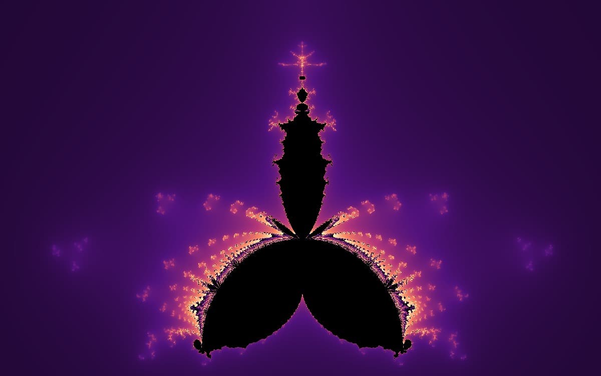 Multi-Phoenix fractal with feathered spokes and ember-like filament clusters ("Ember Compass")
